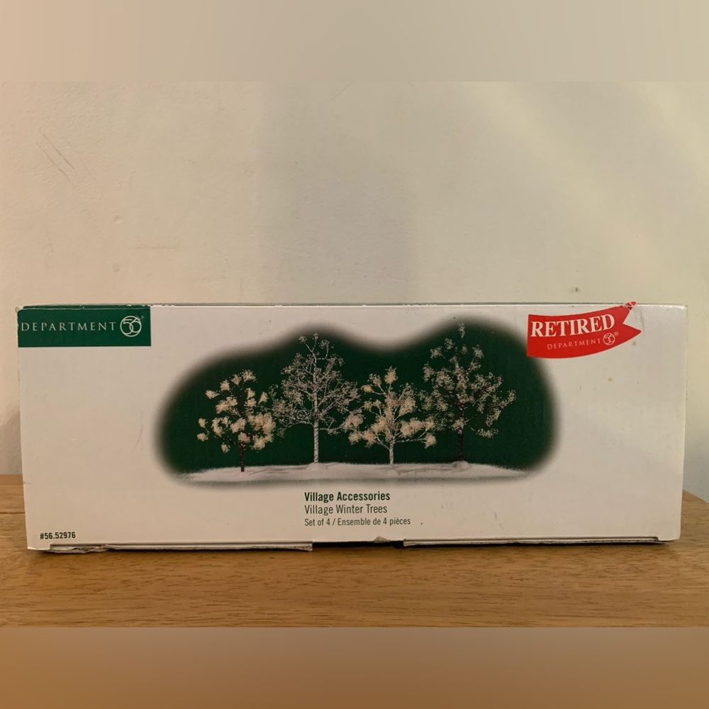 Department 56 Retired Village Winter Trees Set of 4